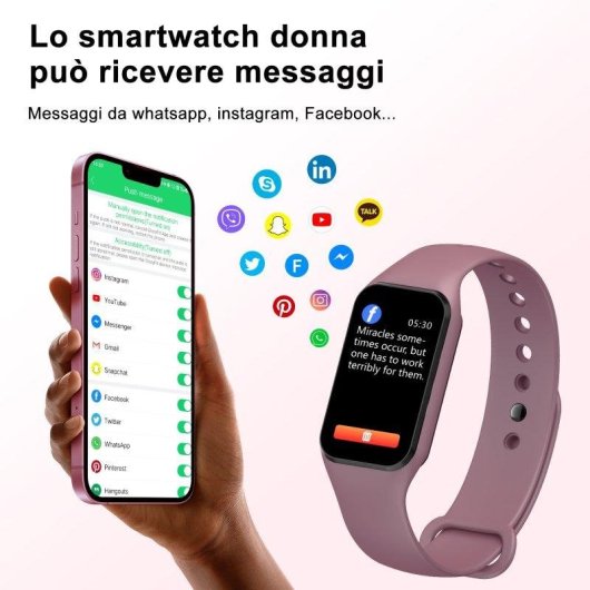 Bracelet d’activité Blackview R1 Bluetooth violet IP68, santé et 24 modes sportifs