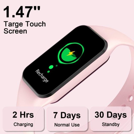 Bracelet d'activité Blackview R1 Bluetooth rose IP68, 24 modes sportifs