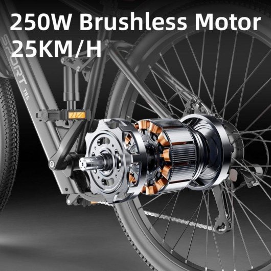 Velo Electrique Toofly T8S 250W 26 pouces 7 Vitesses