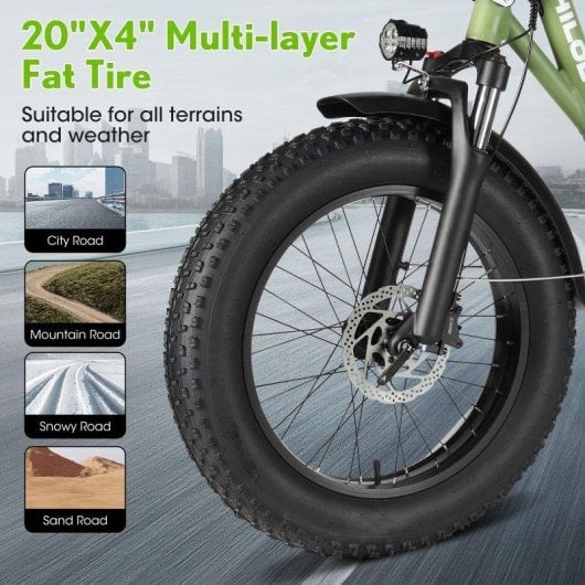 Bicicleta Eléctrica Philodo T1 Batería 48V 20Ah 7 Velocidades Neumático 20"
