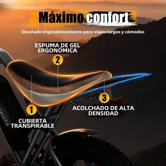 Bicicletta elettrica Eskute V202 250 W 48 V 20,8 Ah 20" 65 Nm