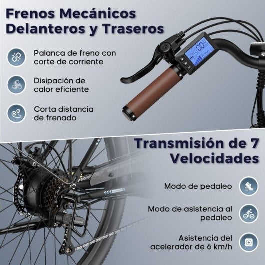 Bicicleta Eléctrica Fafrees F26 Lasting 250W 36V 25Ah Neumáticos 26"