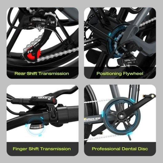 Bicicleta Eléctrica Koolux X12 Motor 500 W Batería 48 V 13 Ah Neumáticos 20"
