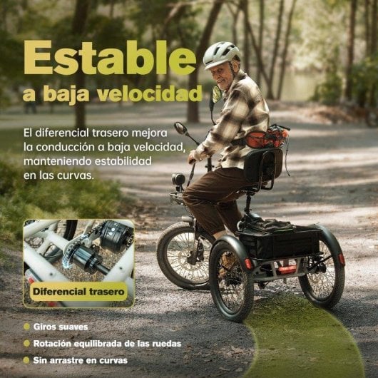 Triciclo Eléctrico Fafrees F20 Mate II 250W 48V 21Ah Azul