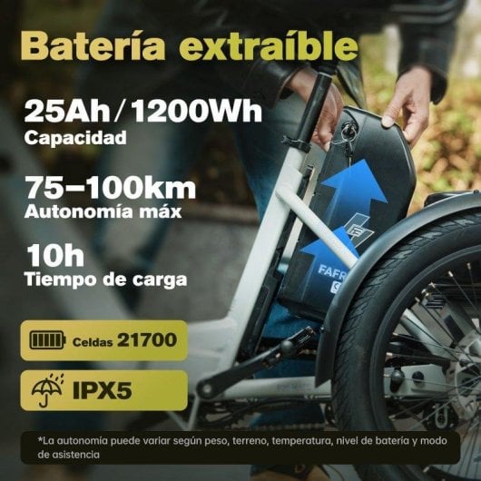 Triciclo Eléctrico Fafrees F20 Mate II 250W 48V 25Ah 20"