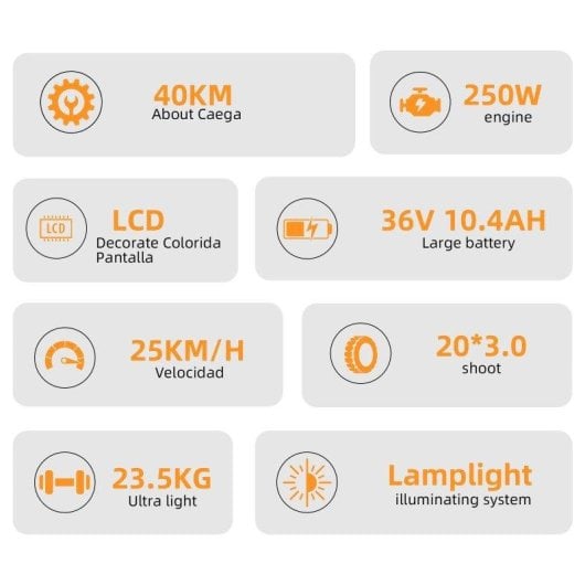 Velo electrique Kaisda K2C 250 W 36 V 10,4 Ah pliable