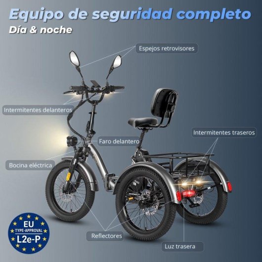 Triciclo Eléctrico FAFREES F20 Mate 500 W 48 V 23,45 Ah 30 km/h 20"
