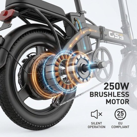 Bicicleta Eléctrica Toofly GS3 Plegable 250 W 48 V 15 Ah 14" Doble Suspensión