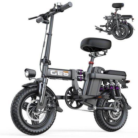 Bicicleta elétrica Toofly GE5 250W 48V 15Ah 14 polegadas dobrável