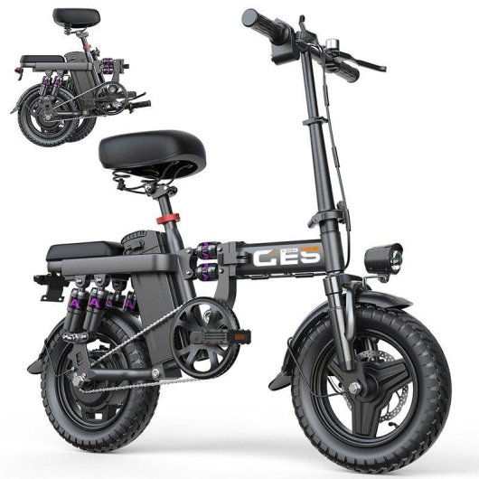 Bicicleta elétrica Toofly GE5 250W 48V 15Ah 14 polegadas dobrável