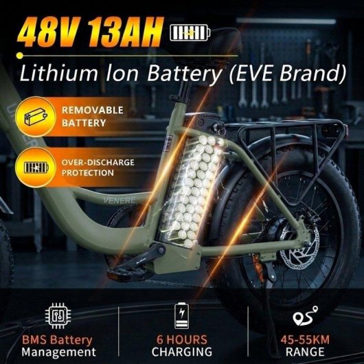 Elektrofahrrad Univercycle B5 48V 13Ah 7 Gänge 20 Zoll Grün