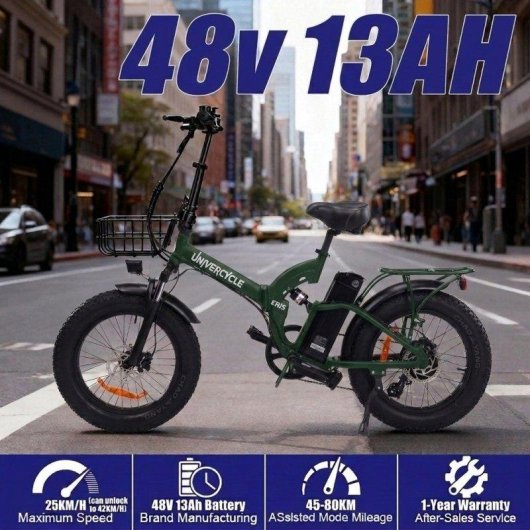 Faltbares E-Bike Univercycle B4 48V 13Ah Shimano 7 Gänge