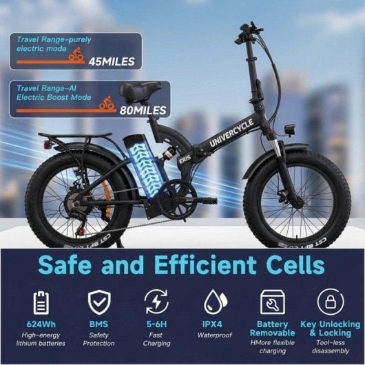 Bicicletta elettrica UNIVERCYCLE B4 pieghevole 48 V 13 Ah 20 pollici