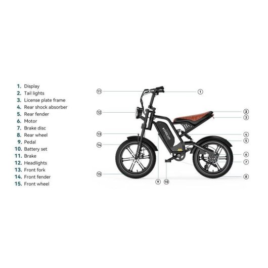 Velo electrique Koolux X9 mini 500W 48V 13Ah 16x4
