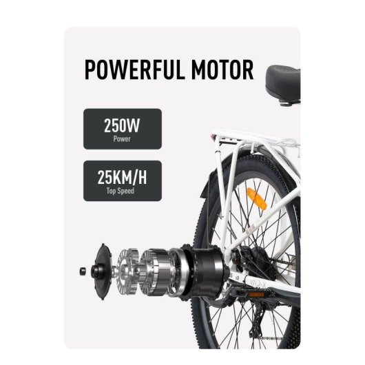 E-Bike Cysum X-city 250W 48V 10,4Ah Shimano 7 Gänge
