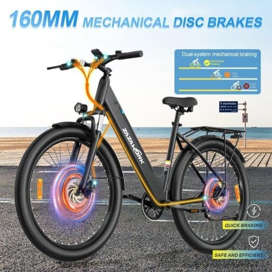 Bicicleta eletrica Zazawork C28 250 W Shimano 7 velocidades