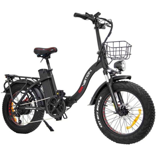 E-Bike DRVETION CT20 faltbar 48 V 20 Ah, Frontkorb, schwarz