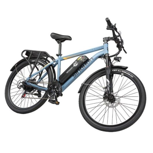 Bicicleta Eléctrica Sinohon EM200 Motor 500 W Batería 48 V 12,5 Ah Azul