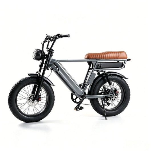 Velo electrique Yangor Y20 Pro Max Suspension Totale Batterie Double 48V Gris