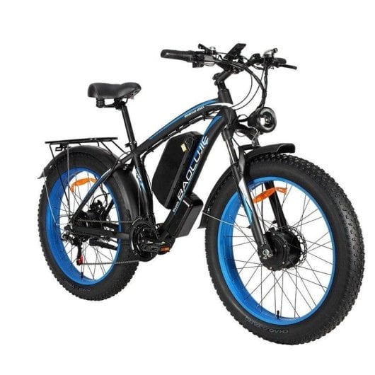 Bicicleta Eléctrica Baolujie DP2602 Motor Duplo 48V 23Ah Azul