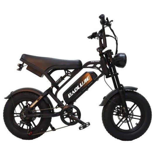 Bicicleta Elétrica Baolujie F2 Dobrável 250W 48V 16x4.0 40-50 km