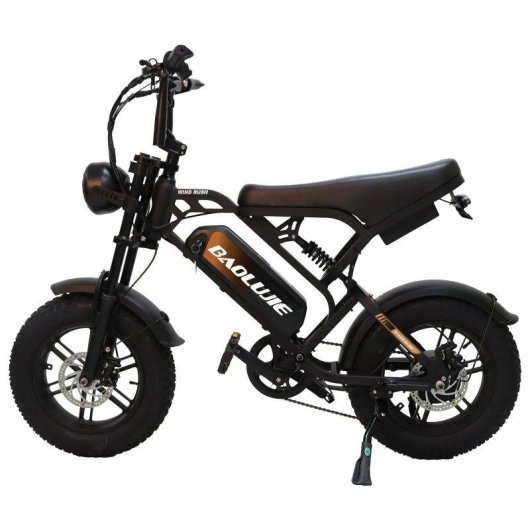 Bicicleta Elétrica Baolujie F2 Dobrável 250W 48V 16x4.0 40-50 km