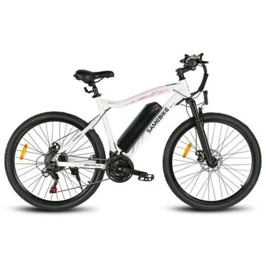 Bicicleta Eléctrica Samebike SY26-II 26" Motor Sin Escobillas Batería 13 Ah Blanca