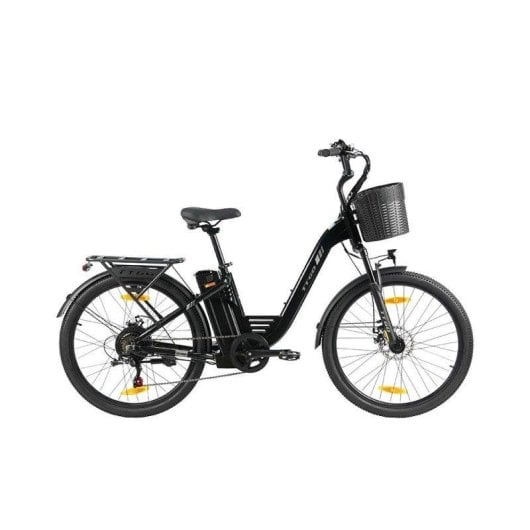 Bicicleta elétrica TTGO C2 Pro 36 V 18 Ah preta