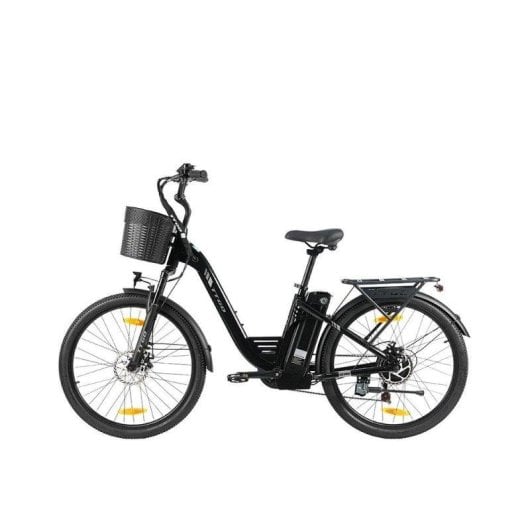Bicicleta elétrica TTGO C2 Pro 36 V 18 Ah preta