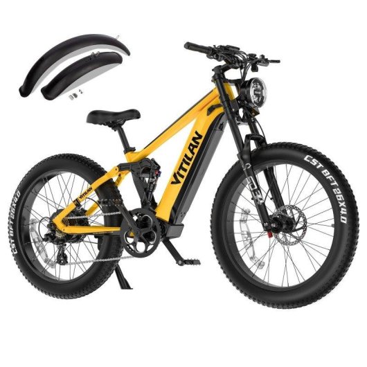 Bicicletta elettrica Vitilan T7 Pro 1000W 52V 20Ah Sospensione Totale