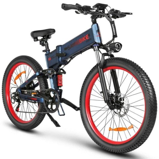 Bicicleta Eléctrica Plegable Samebike LO26 Plus 26" Ruedas Fat 48 V 15 Ah hasta 100 km