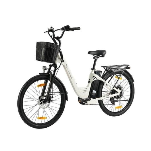 Bicicleta elétrica TTGO C2 Pro 36 V 18 Ah branca