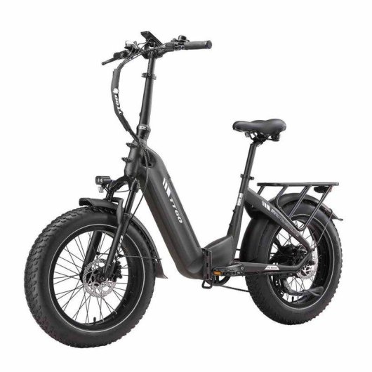 Bicicleta Eléctrica Plegable TTGO F6 Boost 250 W 70 Nm Batería 48 V 18 Ah Gris
