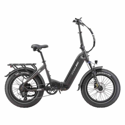 Bicicleta Eléctrica Plegable TTGO F6 Boost 250 W 70 Nm Batería 48 V 18 Ah Gris
