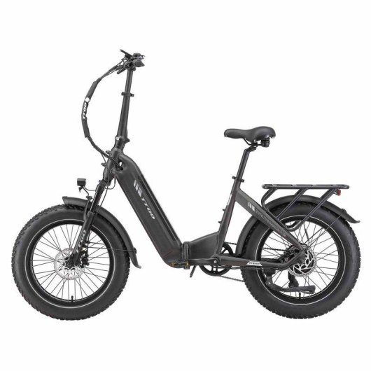 Bicicleta Eléctrica Plegable TTGO F6 Boost 250 W 70 Nm Batería 48 V 18 Ah Gris