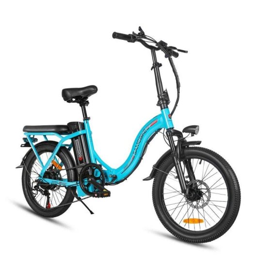 Bicicleta Eléctrica Samebike CY20 Plegable 20" Azul-Lago