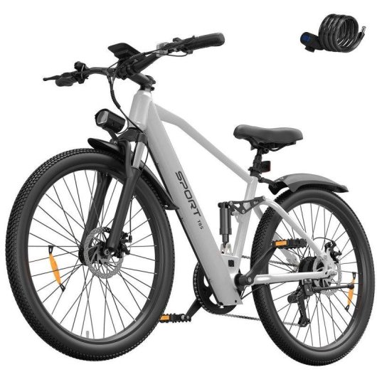 Velo electrique Toofly T8S Shimano 7 vitesses Blanc