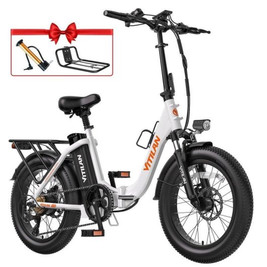 Bicicleta eletrica Vitilan U3 branco