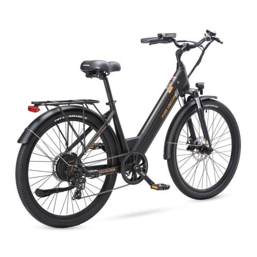 Bicicleta elétrica PURE UNICORN U2 48 V 12,8 Ah 27,5 polegadas preta