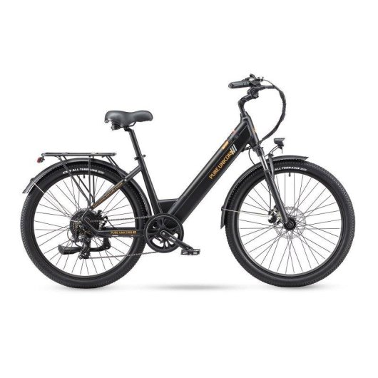 Bicicleta elétrica PURE UNICORN U2 48 V 12,8 Ah 27,5 polegadas preta