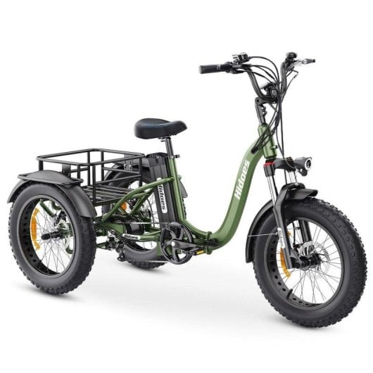 Triciclo eléctrico Hidoes HD-ET1 Motor 750 W Batería 48 V 20 Ah Plegable Verde