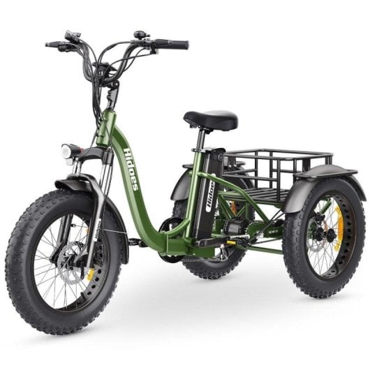 Triciclo eléctrico Hidoes HD-ET1 Motor 750 W Batería 48 V 20 Ah Plegable Verde