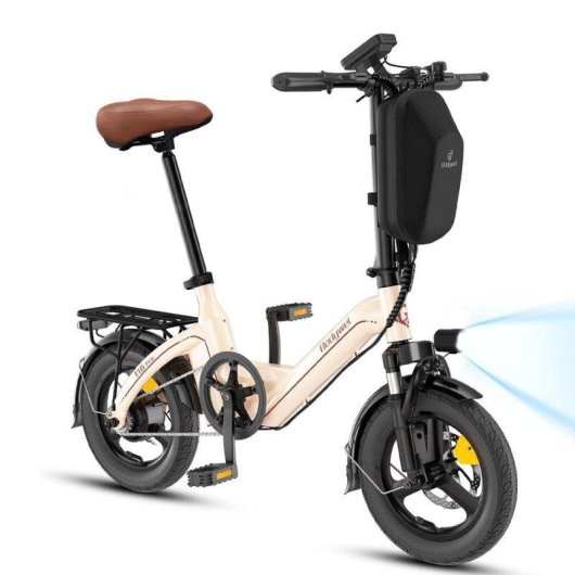 Bicicleta Eléctrica Plegável Bodywel T16 Pro Compacta Damasco