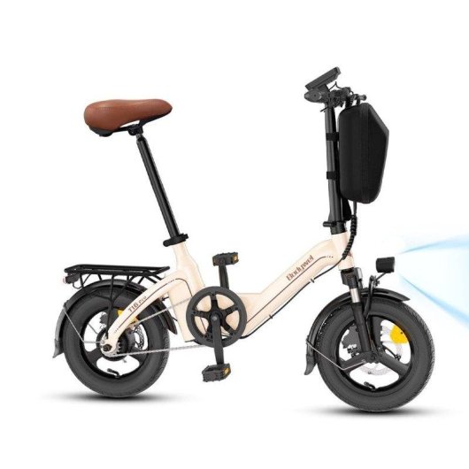 Bicicleta Eléctrica Plegável Bodywel T16 Pro Compacta Damasco