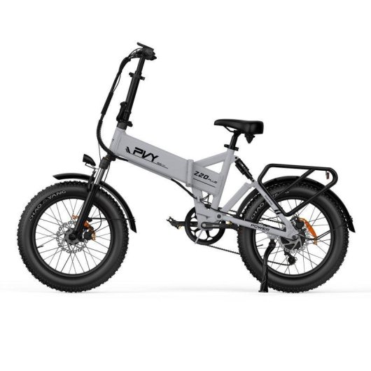 E-Bike PVY Z20 Plus faltbares Fatbike grau 20 Zoll