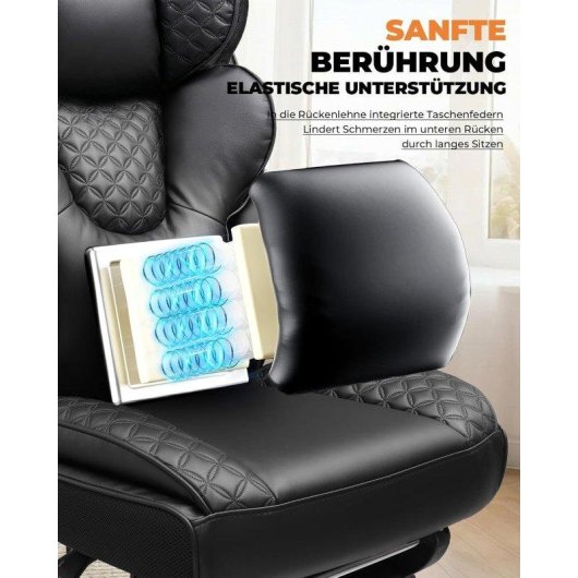Silla Gaming GTPLAYER Ergonómica Reclinable 150° con Apoyapiés 180 kg