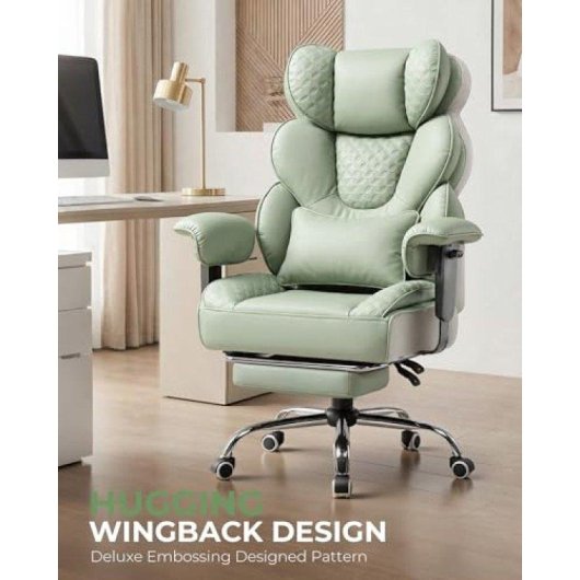 Silla GTPLAYER Ergonómica Gaming Oficina Verde 180 kg Reclinable 150°