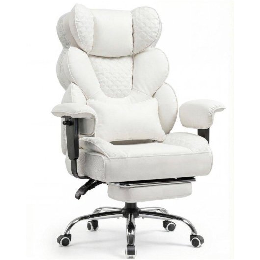 Silla Gaming GTPLAYER Ergonómica 180 kg Respaldo 150° Reposapiés Piel Sintética
