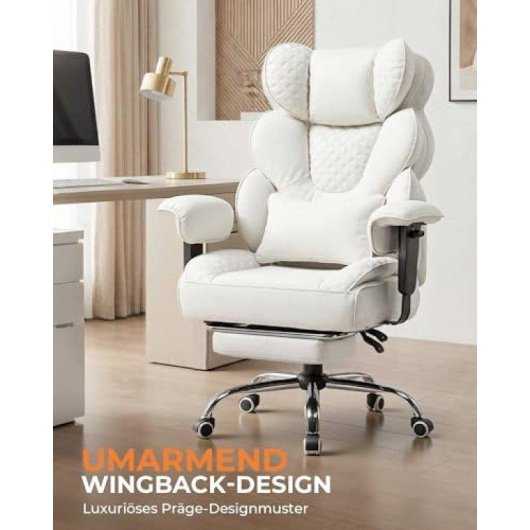 Silla Gaming GTPLAYER Ergonómica 180 kg Respaldo 150° Reposapiés Piel Sintética