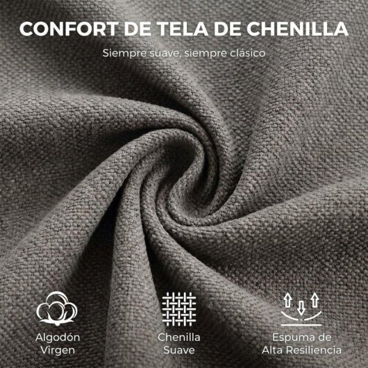 Silla de Oficina Homcom Basculante Altura Ajustable 48-58 cm Gris